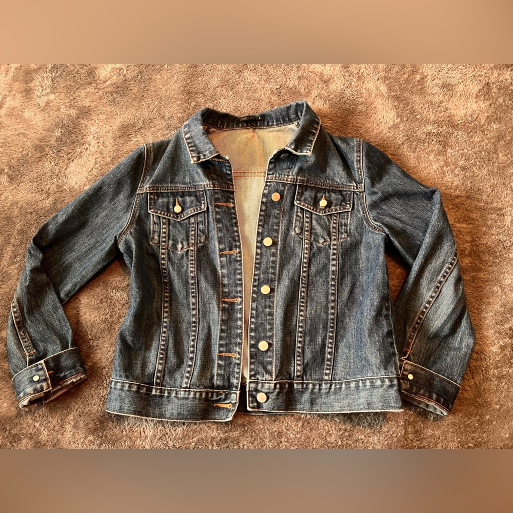 J Crew dark wash Jean Jacket.